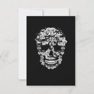 Schnauzer Dog Graphic Halloween Skull Costumes RSVP Card