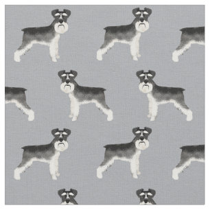 schnauzer dog grey fabric