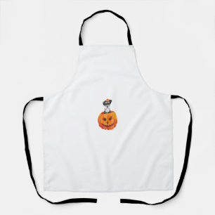 Schnauzer Dog Happy Halloween Pumpkin Apron