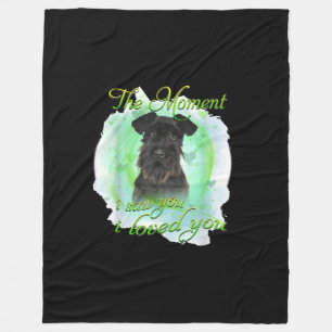 Schnauzer Dog - I Loved You T-Shirt Fleece Blanket