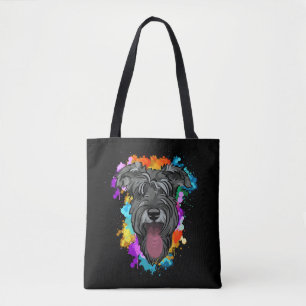 Schnauzer Dog Lover Colourful Puppy Tote Bag