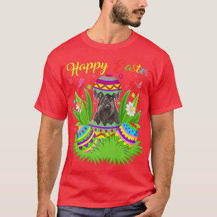 Schnauzer Dog Lover Floral Easter Egg Funny Schnau T-Shirt