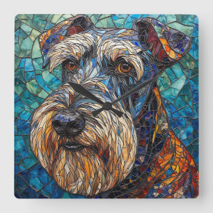 Schnauzer dog lover giant schnauzer owner gift square wall clock