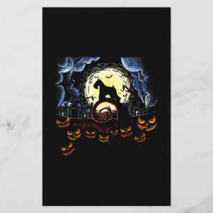 Schnauzer Dog & Moon Funny Halloween Costume gift Stationery