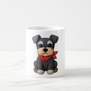 Schnauzer Dog Patchwork Coffee Mug