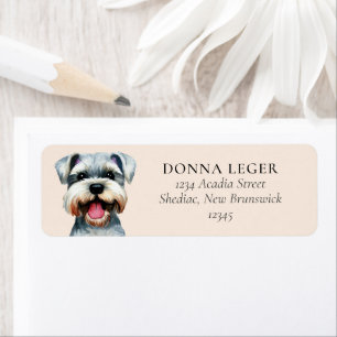 Schnauzer Dog Personalised Address
