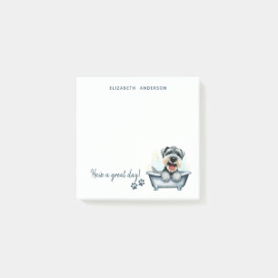 Schnauzer Dog Personalised Post-it Notes