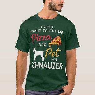 Schnauzer Dog Pizza Lover Owner Christmas Birthday T-Shirt