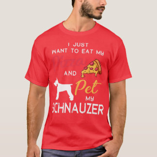 Schnauzer Dog Pizza Lover Owner Christmas Birthday T-Shirt