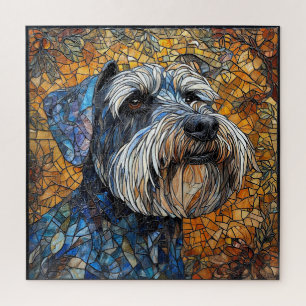 Schnauzer Dog Portrayed in Stunning Detail Jigsaw Puzzle