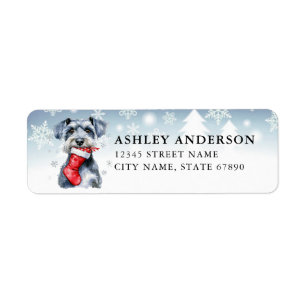 Schnauzer Dog Return Address Labels