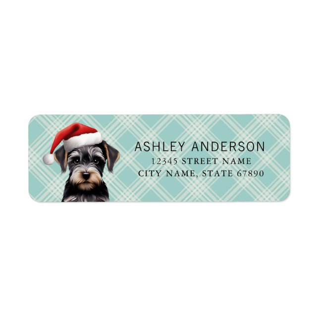 Schnauzer Dog Return Address Labels (Front)