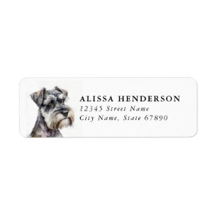 Schnauzer Dog Return Address Labels