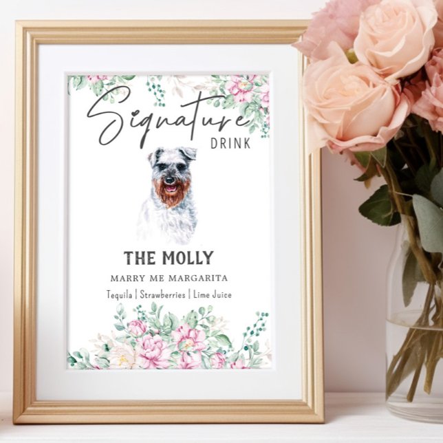 Schnauzer Dog Signature Drink Sign (Creator Uploaded)