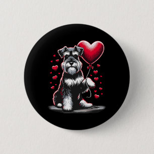 Schnauzer Dog Valentine's Day Dog Owner Valentine 6 Cm Round Badge