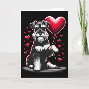 Schnauzer Dog Valentine's Day Dog Owner Valentine  Card