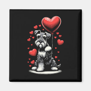 Schnauzer Dog Valentine's Day Dog Owner Valentine  Magnet