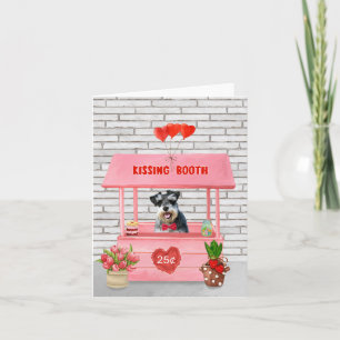 Schnauzer Dog Valentine's Day Kissing Booth Card