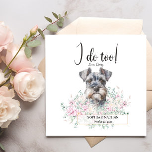 Schnauzer Dog Wedding Cocktail Napkins