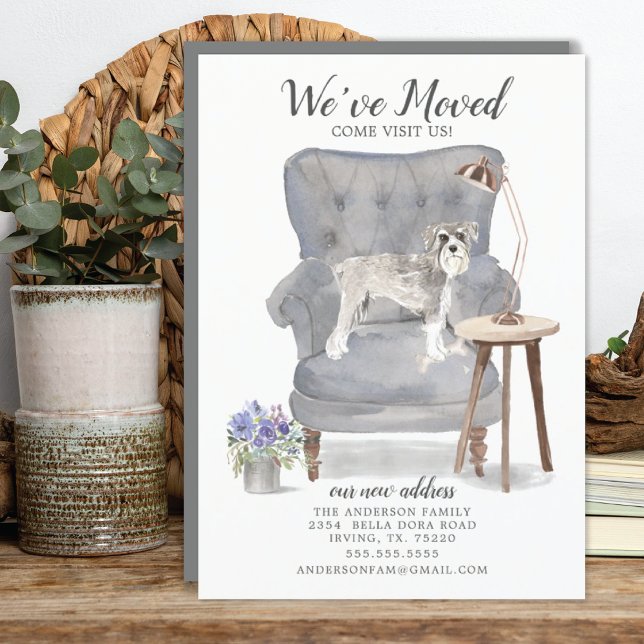 Schnauzer Dog We've Moved Moving Announcement (Creator Uploaded)