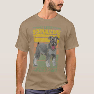 Schnauzer dogs retro family T-Shirt