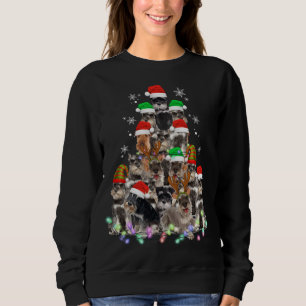 Schnauzer Dogs Tree Christmas Sweater Xmas Pet Ani