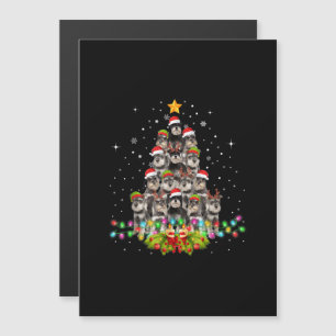 Schnauzer Dogs Tree Christmas Sweater Xmas Pet Magnetic Invitation