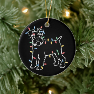 Schnauzer Dogs Tree Christmas Xmas Pet Animal Dog  Ceramic Tree Decoration