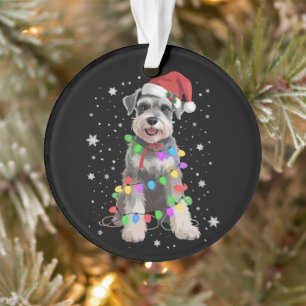 Schnauzer Dogs Tree Christmas Xmas Pet Animal Dog Ornament