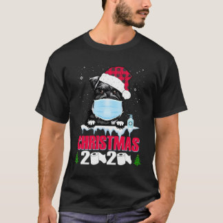 Schnauzer Face Mask Dog Merry Christmas 2020 Funny T-Shirt