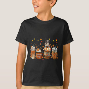 Schnauzer Fall Coffee Pumpkin Spice Latte Iced Aut T-Shirt