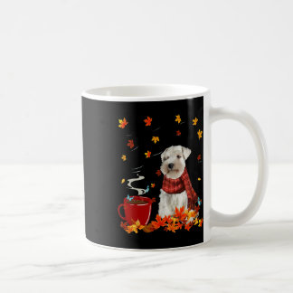 Schnauzer Fall Red Scarf Autumn Leaf For Dog Lover Coffee Mug