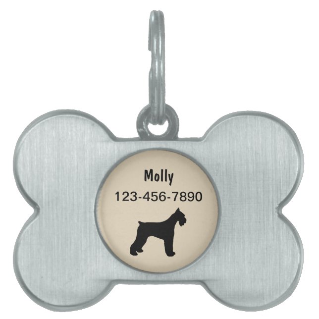 Schnauzer Family Pet Dog Pet ID Tag (Front)
