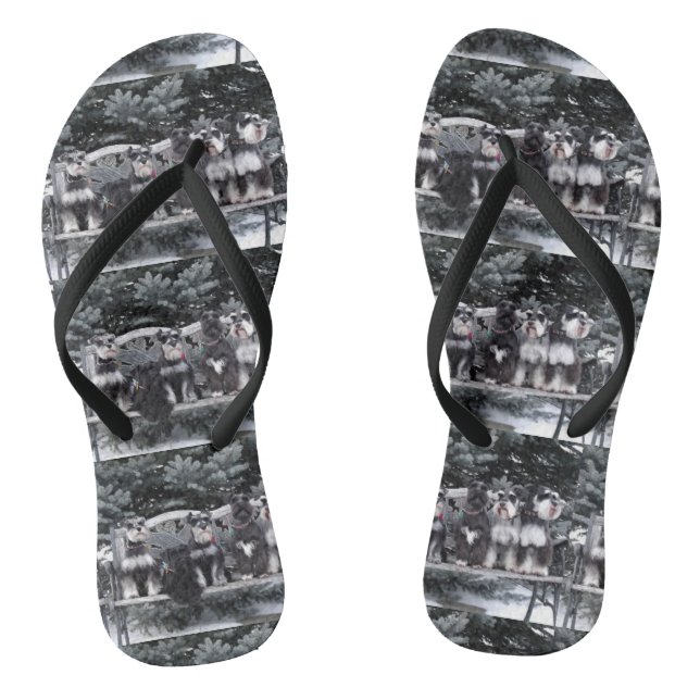 Schnauzer Flip Flops (Footbed)