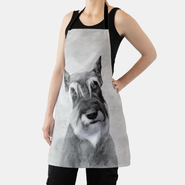Schnauzer (Giant) - Cute Original Dog Art Apron (Insitu)