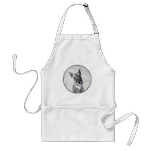 Schnauzer (Giant) - Cute Original Dog Art Standard Apron