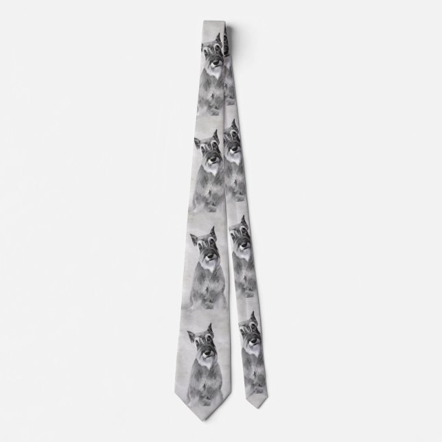 Schnauzer (Giant) - Cute Original Dog Art Tie (Front)