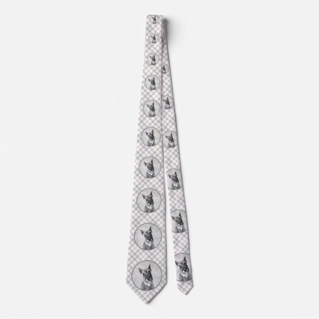 Schnauzer (Giant) - Cute Original Dog Art Tie (Front)