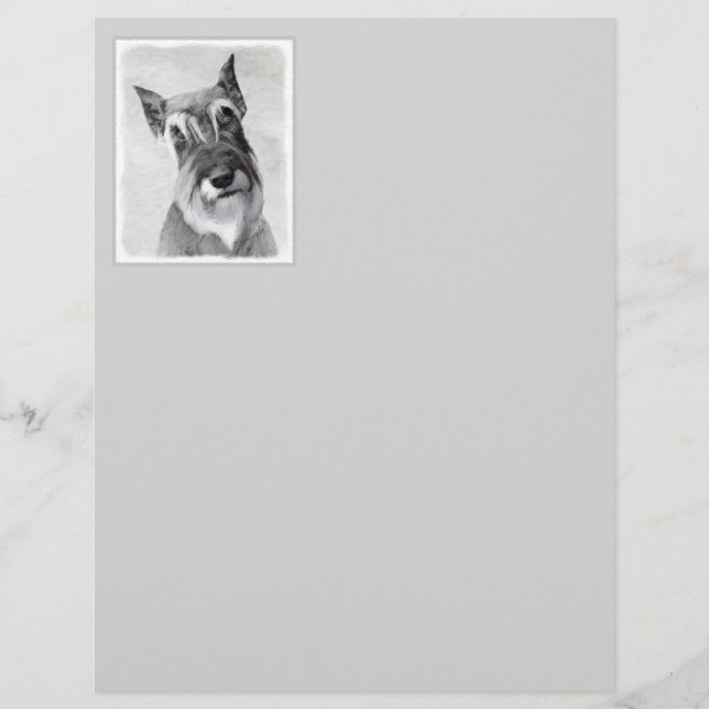Schnauzer (Giant) Painting - Dog Art (Front)