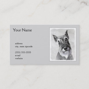 Schnauzer (Giant) Painting - Dog Art Business Card