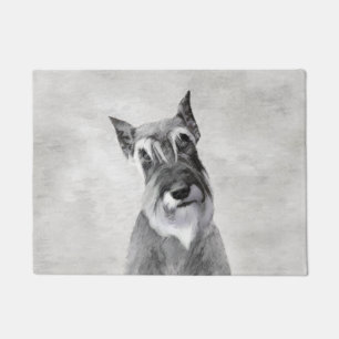Schnauzer (Giant) Painting - Dog Art Doormat