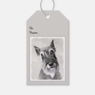 Schnauzer (Giant) Painting - Dog Art Gift Tags