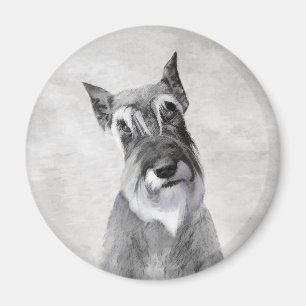Schnauzer (Giant) Painting - Dog Art Magnet