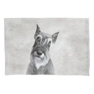 Schnauzer (Giant) Painting - Dog Art Pillowcase