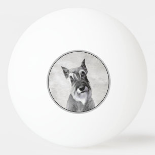 Schnauzer (Giant) Painting - Dog Art Ping Pong Ball
