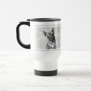 Schnauzer (Giant) Painting - Dog Art Travel Mug