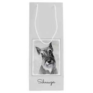 Schnauzer (Giant) Painting - Dog Art Wine Gift Bag