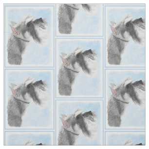 Schnauzer (Giant, Standard) 2 Painting - Dog Art Fabric