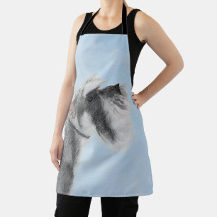 Schnauzer (Giant, Standard)  Painting - Dog Art Apron