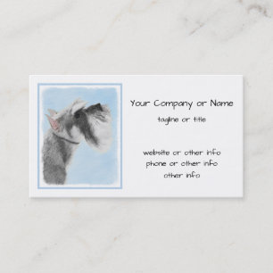 Schnauzer (Giant, Standard) Painting - Dog Art Business Card